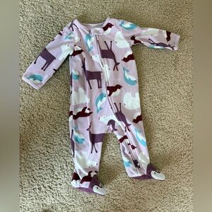 Carter's Purple Animal Print Footie